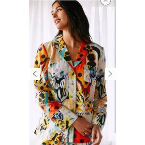 Anthropologie Multicolor Patterned Pajama Set